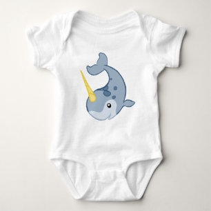 Niedliches Narwhal Baby Strampler