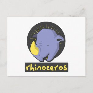 niedliches Nashorn Postkarte