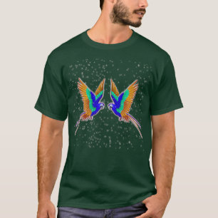 Niedliches Naturparrot-Vogelmuster T-Shirt