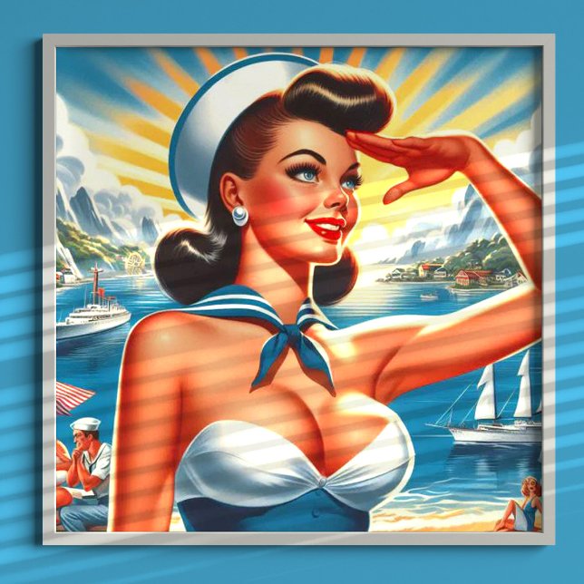 Niedliches nautisches Button Poster (Von Creator hochgeladen)