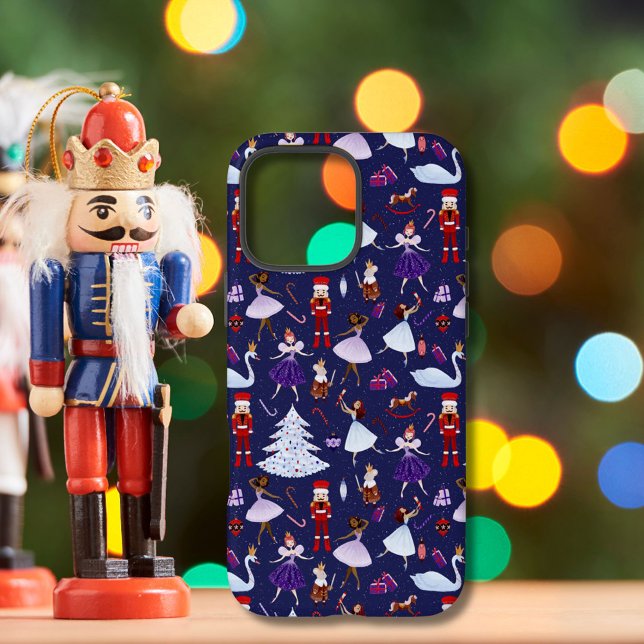 Niedliches Navy Nutcracker Weihnachtsmuster Case-Mate iPhone Hülle (Von Creator hochgeladen)