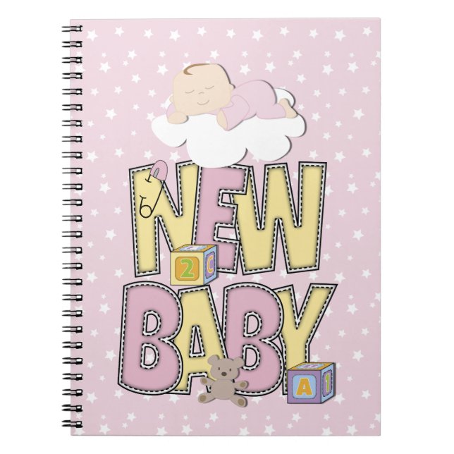 Niedliches neues Baby Girl iPad Notebook Notizblock (Vorderseite)