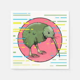 Niedliches neuseeländisches Kiwi Serviette