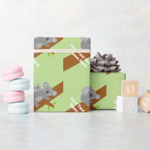 Niedliches neutrales Koala-Bär Babyduschpapier Geschenkpapier