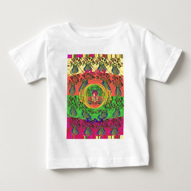 Niedliches Nice & Love floral Motiv Art Print Desi Baby T-shirt (Vorderseite)