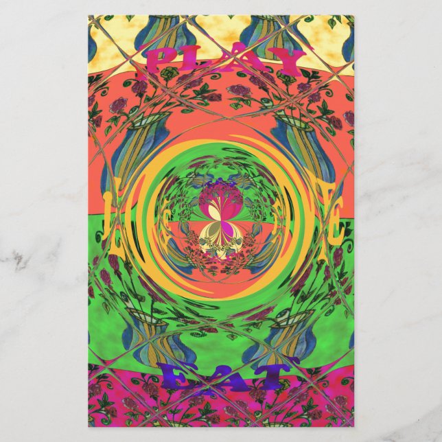 Niedliches Nice & Love floral Motiv Art Print Desi Briefpapier (Vorderseite)