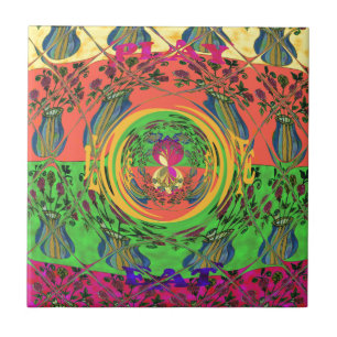 Niedliches Nice & Love floral Motiv Art Print Desi Fliese