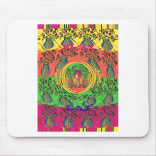 Niedliches Nice & Love floral Motiv Art Print Desi Mousepad