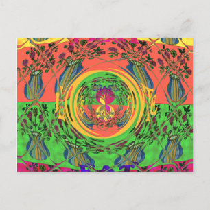 Niedliches Nice & Love floral Motiv Art Print Desi Postkarte
