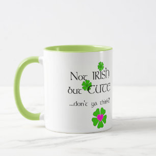 Niedliches nicht irisches Spaß-grünes Kleeblatt+ro Tasse