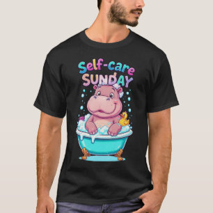 Niedliches Nilpferd Selbstfürsorge Sonntag – Lusti T-Shirt
