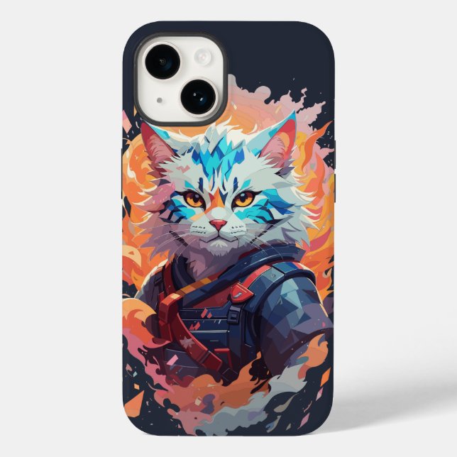Niedliches Ninja Cat Warrior Design Case-Mate iPhone Hülle (Rückseite)