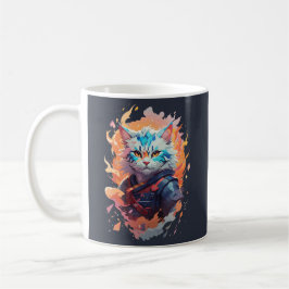 Niedliches Ninja Cat Warrior Design Kaffeetasse