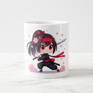 Niedliches Ninja-Kriegerblümchen Jumbo-Tasse