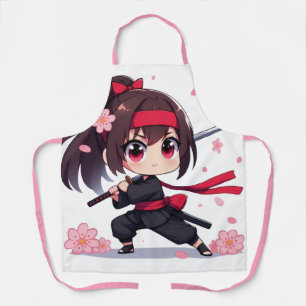 Niedliches Ninja-Kriegerblümchen Schürze