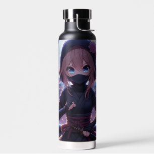 Niedliches Ninja-Kriegermädchen Trinkflasche