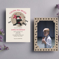 Niedliches Ninja Warrior Kindergeburtstag Foto