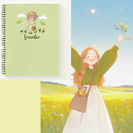 Niedliches Notebook für Reisende 💚 ✨ 🌲 Notizbuch