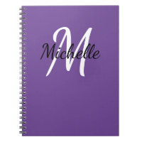 Niedliches Notebook mit lila und weißer Benutzerob