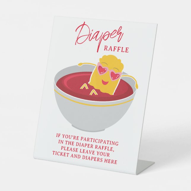 Niedliches Nugget-Girl-Duschkopf-Windeln-Windeln Sockelschild (Vorderseite)