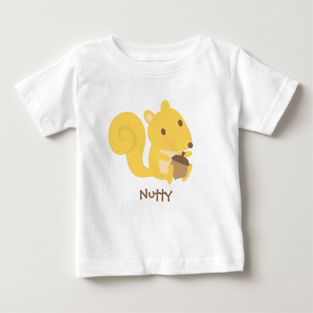 Niedliches nussartiges Eichhörnchen mit Baby T-shirt (Vorderseite)