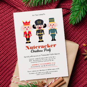 Niedliches Nutcracker Weihnachtsfest Party Einladung
