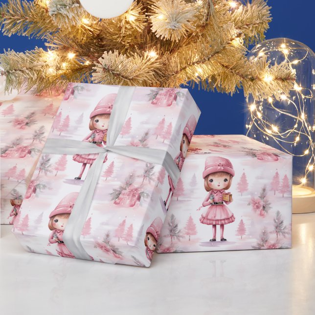 Niedliches Nutcracker Weihnachtsmuster Geschenkpapier (Feiertage)