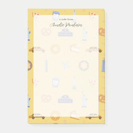 Niedliches NYC-Muster, gelber individuelle Name Post-it Klebezettel