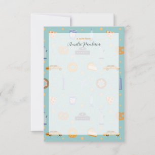 Niedliches NYC-Muster Türkisch Grüner Personalisie Dankeskarte