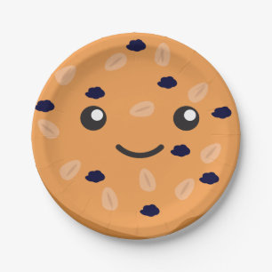 Niedliches Oatmehl Raisin Cookie Pappteller