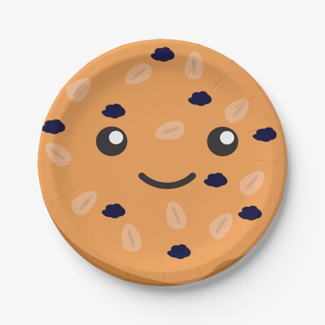 Niedliches Oatmehl Raisin Cookie Pappteller (Vorderseite)