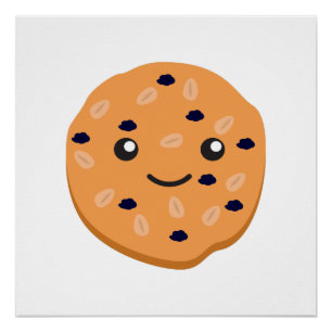Niedliches Oatmehl Raisin Cookie Poster