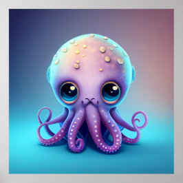 Niedliches Octopus-Poster Poster