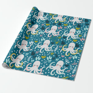 Niedliches Octopus-Wrapping-Papier Geschenkpapier