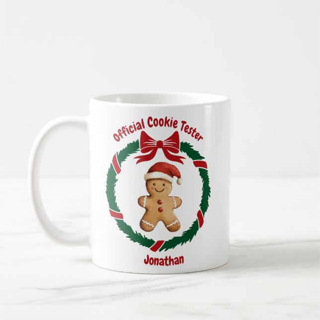 Niedliches Offizielles Cookie Tester Weihnachten Kaffeetasse (Links)