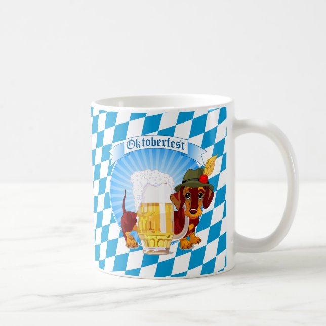 Niedliches Oktoberfest-Beer-Hound Kaffeetasse (Rechts)