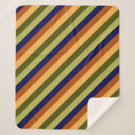 Niedliches Olive Sage Navy Stripes Medium Sherpa B Sherpadecke