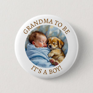 Niedliches Oma Babydusche Button