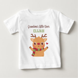 Niedliches Oma-Hirsch, Rotnasen-Rentier Baby T-shirt