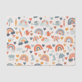 Niedliches Orange Blue Spring Rainbow Clouds Muste Seidenpapier