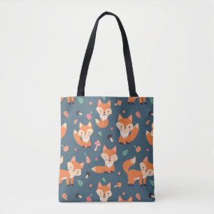 Niedliches Orange Fox Tiermuster