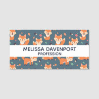 Niedliches Orange Fox Tiermuster