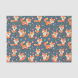 Niedliches Orange Fox Tiermuster Seidenpapier