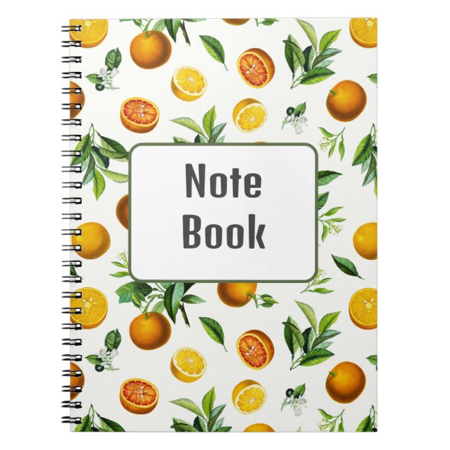 Niedliches Orange Frucht Ästhetik Buch (Vorderseite)