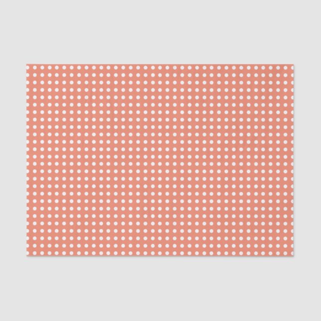Niedliches Orange & White Polka Dot Pattern Hallow Seidenpapier (Vorderseite)