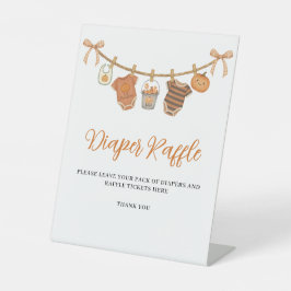 Niedliches Orangefarbenes Halloween-Windeln-Windel Sockelschild