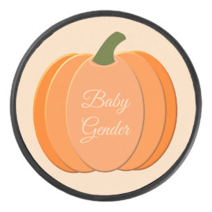 Niedliches Orangengeschlecht - Neutraler Pumpkin Eishockey Puck