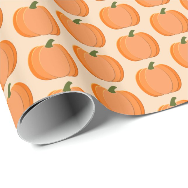 Niedliches Orangengeschlecht - Neutraler Pumpkin G Geschenkpapier (Rolleneckpunkt)