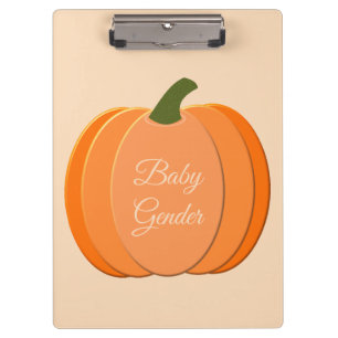 Niedliches Orangengeschlecht - Neutraler Pumpkin Klemmbrett