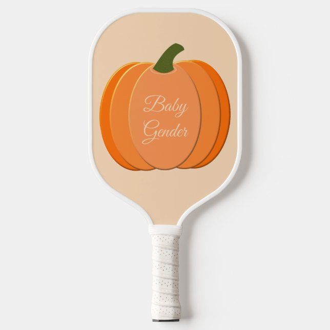 Niedliches Orangengeschlecht - Neutraler Pumpkin Pickleball Schläger (Vorderseite)